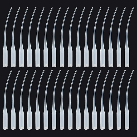 Glue Tips 100pcs Plastic Glue Micro-Tips Glue Extender Precision Applicator for Arts Crafts Hobby Projects Guitar Fret Slot White