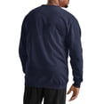 thumbnail image 4 of Champion Crewneck, Powerblend Fleece, Hoodie Sweatshirt for Men, Logo Reg Tall, Navy Script, 3X-Large Big, 4 of 6