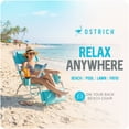 thumbnail image 2 of Ostrich The Deluxe 3N1 Lightweight Outdoor Beach Lounge Chair w/ Footrest, Aqua, 2 of 9