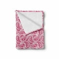 thumbnail image 2 of Hippie Soft Flannel Fleece Throw Blanket, Abstract and Vintage Leaves Bohemian Oriental Motif in Pink Shades, Cozy Plush for Indoor and Outdoor Use, 60" x 80", Magenta and White, by Ambesonne, 2 of 6