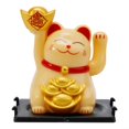 thumbnail image 3 of 2 Inch Solar Automatic Waving Lucky Cat Car Cashier Ornament Shop Feng Shui Cat, 3 of 4