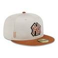 thumbnail image 3 of Men's New Era Stone/Brown New York Yankees 2024 Clubhouse 59FIFTY Fitted Hat, 3 of 6