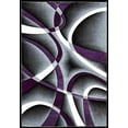 thumbnail image 3 of Premium Hand Carved Abstract Modern Rug Contemporary Colorful Thick Carpet Design 2305 (6'6"x9'2",Purple), 3 of 8