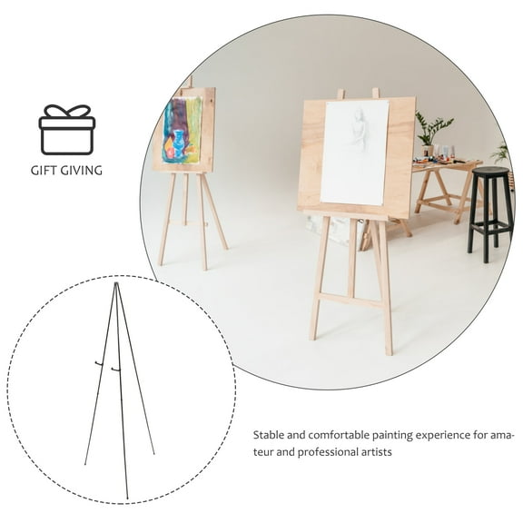 MIPCASE Adjustable Folding Easel Tripod for Outdoor and Indoor Painting Display with Storage Bag Black