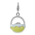 thumbnail image 3 of Amore La Vita Sterling Silver Enameled 3-D Baby Hen Basket Charm w/Lobster Clasp, 3 of 4