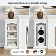thumbnail image 4 of LGHM 80" Fireplace TV Stand with Storage & Bookshelves, Electric Fireplace with Mantel, Farmhouse Entertainment Center for TVs up to 90", White, 4 of 10