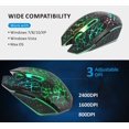 thumbnail image 4 of CHOK Souris de Jeu Sans Fil 2.4G Optique Rechargeable Silencieuse LED Colorée Portable avec Récepteur USB Noir, 4 of 6
