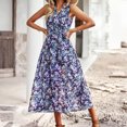 thumbnail image 2 of Vestido ajustado con cuello en V sin mangas de primavera y verano informal con estampado elegante para mujer OAVQHLG3B Store lin121212, 2 of 5