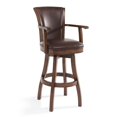 thumbnail image 1 of Armen Living Raleigh 30" Modern Faux Leather Swivel Bar Stool in Chestnut/Brown, 1 of 6