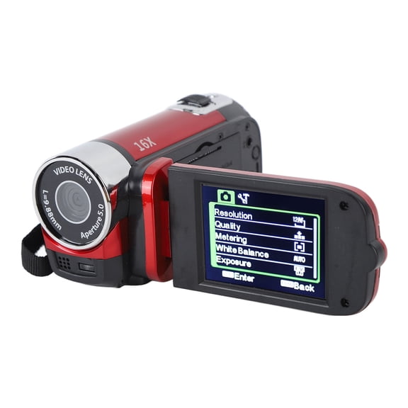 Cámara DV 4K 48MP, Pantalla Giratoria Tft de 2.7 Pulgadas, CámaRa de Video Con Zoom Digital 16x Con Cable USB, Resolución de Imagen de 16M, Resolución de video 4K,