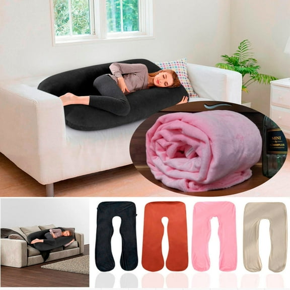 100Fens Pregnancy Pillows Cover,U-shaped Maternity Pillow Cover Washable Removable Maternity Pillow Covers
