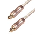 thumbnail image 5 of REXLIS Cable de audio óptico digital de fibra óptica SPDIF Toslink macho de 3 pies, para cine en casa, barra de sonido, TV, dorado, dorado, 5 of 5