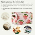 thumbnail image 6 of Watermelon Watercolor Square Storage Basket Storage Bins Canvas Storage Organizer Closet Shelf Organizer for Home Office, 1 Pc, 6 of 7