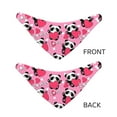 thumbnail image 3 of Naloa Panda Heart Valentine Pink Dog Bandana Large and Small-Dog Scarf Bib Handkerchief Accessories for Dogs and Cats(S-L)-Large, 3 of 5