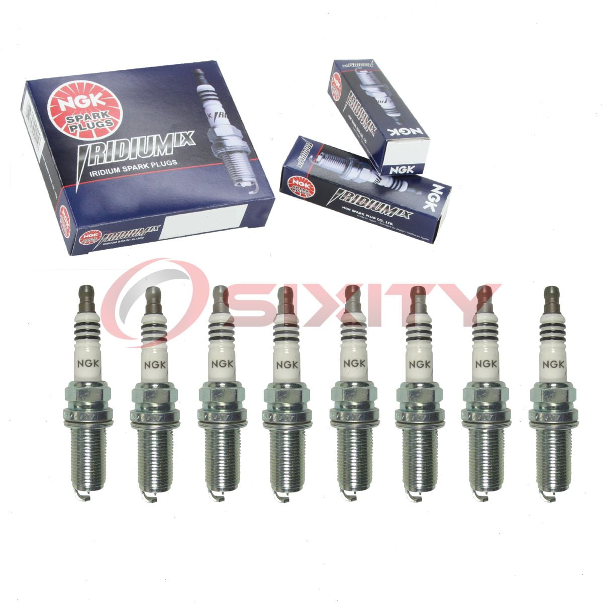 8 pc NGK 6619 Iridium IX Spark Plugs for 12565996 4704 5344 5618 9613 9615 9775 BY481-LFR6A FR7N1133X IKH20 IKH20TT MZ602091 SAB330NG4611 VKH20 Ignition Wire Secondary