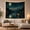 Canoe Lantern, variant on Full Moon Above Blue Mountain Lake with Pine Forest, Dreamy Celestial for Nature Lovers, Scenic Wall Art Decor, Christmas Gift, Tapestry Wall Hanging for Bedroom and Living Room