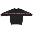 thumbnail image 6 of Girls Long Sleeve Letter Print Hoodless Sweatshirt, I Love You This Much Funny Valentine's Day Couple Top, Youth Fashion Crew Neck Pullover for Daily Wear & Outdoor Activities, 6 of 6