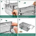 thumbnail image 4 of Trampa para ratas, trampas para ratones (pequeñas), trabajos plateados para interiores y exteriores, jaula para hámsteres, ratones, ratones, roedores pequeños, captura y liberación, 4 of 5