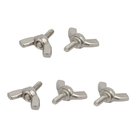 

Unique Bargains M3x8mm 304 Stainless Steel Wing Bolt Butterfly Screw Fastener Silver Tone 5pcs