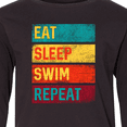 thumbnail image 4 of Inktastic Swimming Eat Sleep Swim Repeat Long Sleeve Youth T-Shirt, 4 of 5