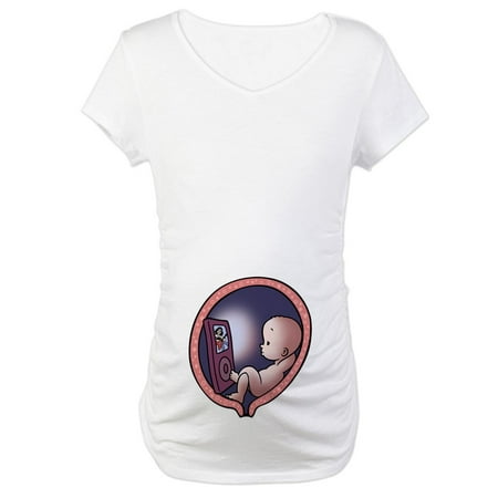 

CafePress - Womb Potato Maternity T Shirt - Cotton Maternity T-shirt Cute & Funny Pregnancy Tee