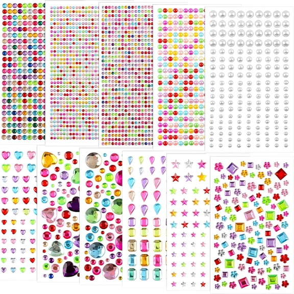CCOCC Self Adhesive Rhinestone Jewel Stickers, Acrylic Bling