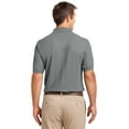 thumbnail image 2 of Port Authority K500P Mens Silk Touch Polo with Pocket, Cool Grey - Extra Large, 2 of 2