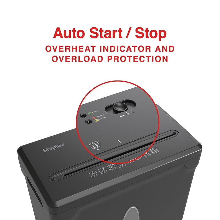 Staples, Cross-Cut Paper Shredder, SPL-OXC8A, Black - Walmart.com