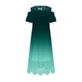 thumbnail image 6 of ibuvkizy Women Plus Size Dress,Womens Fashion Summer Dress,Plus Size Women Sexy Ruffle Strapless Splicing Lace Splicing Short Sleeve Dresses,Maxi Dress,Sun Dresses,Maxi Dresses for Women, 6 of 7