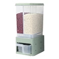 thumbnail image 2 of Transemion Kitchen Rice Dispenser 2 Grids Seal Grain Box Transparent Container Refillable Anti-insect Moisture-proof Bucket, 2 of 6