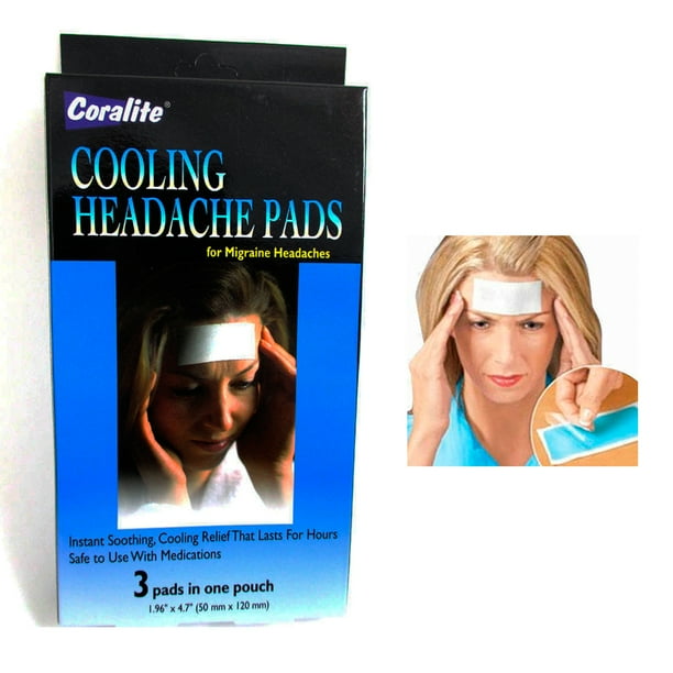 3 x INSTANT PAIN RELIEF Migraine Pain Headache Cool Cold Patches