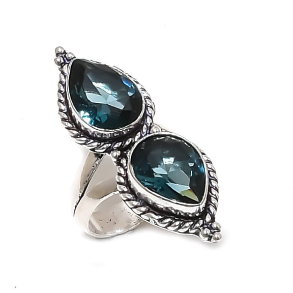 Natural Alexandrite Quartz Gemstone 925 Sterling Silver Jewelry Ring Size 8