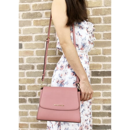 Michael Kors Small Sofia Portia East West Satchel Crossbody Rose Pink Leather