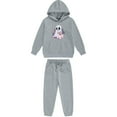 thumbnail image 4 of SYMOID Boys Gray Ghost Print Hoodie and Joggers Set, 2-Piece Fleece Tracksuit, Soft Tops & Hall-oween Costume Playwear for Kids,Size 3 T, 4 of 5
