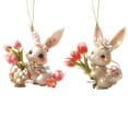 thumbnail image 1 of Diconna Car Rear View Mirror Pendant Cartoon Bunny Pattern Hanging Pendant Car Decorations Easter Ornaments, 1 of 8