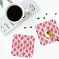 thumbnail image 4 of Yiaed Strawberries Print Leather Coasters for Drinks - Cup Coasters Coffee Table Kitchen Table Bar, Home & Office Gifts Handmade Drink Coasters-Square, 4 of 6