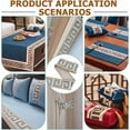 thumbnail image 5 of 1 set 3M Polyester Jacquard Grid Ribbon Chenille Ribbon Clothes Accessories Curtain Decoration Steel Blue 3-3/4 inch(94mm), 5 of 8