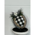 thumbnail image 2 of Classic Christmas Elegance: 3-Inch Buffalo Checked Ornament Ball in Black/White/Natural-(127071), 2 of 3