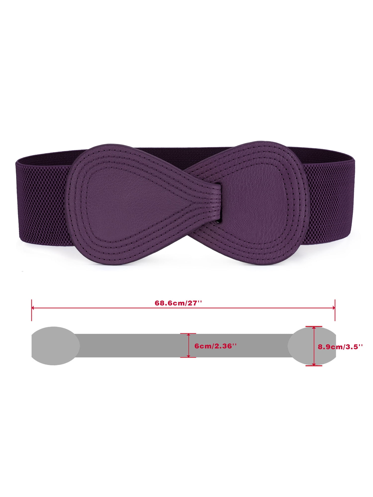 Women's Faux Leather Interlock Buckle Decorative Waist Belt