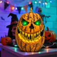 thumbnail image 4 of Extendable Led Light-Up Pumpkin Halloween Decoration, Scary Pop-Up Prop for Porch, Patio, Indoor Outdoor Use – 1Pc, 4 of 9