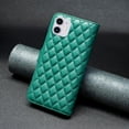 thumbnail image 3 of Dteck Wallet Case for iPhone 11 6.1 Inch, Diamond Pattern PU Leather Wallet Case With Kickstand Card Slots Magnetic Closure Shockproof Case for iPhone 11, Green, 3 of 6
