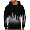 thumbnail image 1 of Men's Loose Printed Hooded Sweatshirt Men's Casual Fashion Sports Sweatshirt 3XL, 1 of 3