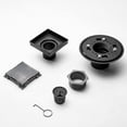 thumbnail image 2 of HEATGENE 4-Inch Square Shower Drain with Flat Cover, Floor Shower Drain with Hair Strainer, Stainless Steel Shower Floor Drain with 2-in-1 Flat & Tile Insert Cover, Venetian Bronze, 2 of 7