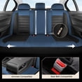 thumbnail image 4 of Coverado Luxury Leather Car Seat Covers Full Set 5 Seats, Automotive Front and Rear Mesh Seat Covers for SUV Sedan Truck, Blue & Black, 4 of 7