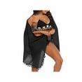 thumbnail image 5 of Femmes Sarong Plage Pompons Wrap Bikini Cover Ups Jupe, 5 of 5