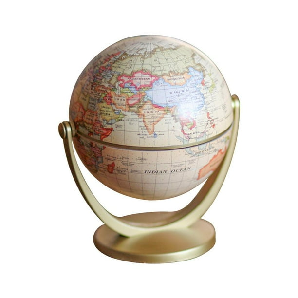 Hugtrwg 2 Uds Vintage Inglés Edición Globo Mundo Mapa Tierra Con Base
