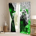 thumbnail image 3 of Feelyou Cartoon Game Console Black Out Curtains for Kids, Gamepad Gaming Curtains Pack of 2 (42x63 Each), Splash Honeycomb Green Bedroom Curtains, Blackout Curtains Room Decor, 3 of 6
