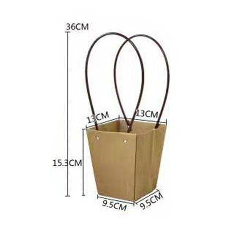 Download Yaoping 2 Pcs Trapezoid Brown Kraft Paper Handbag Bags Flowers Gift Bags With Ribbon Handles Mini Potted Plant Bouquet Bag Walmart Com Walmart Com
