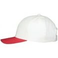 thumbnail image 3 of Augusta OS Rally Cotton Twill Cap White/Scarlet 6251, 3 of 6