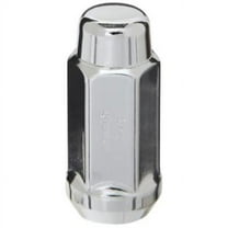 West Coast Wheel Accessories W41012L 0.5 in. OEM 0.75 in. Hex Chrome Cone Seat Acorn Bulge Closed End Lug Nuts